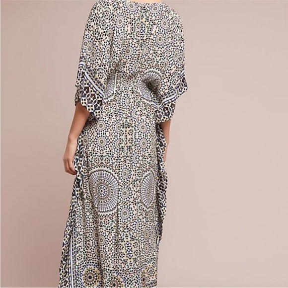 Anthropologie Rujuta Sheth Moroccan Medallion Caftan Maxi Dress Coverup OS - Picture 4 of 11